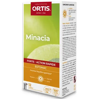 Minacia Forte Estomac action rapide Ortis - boîte de 12 sticks