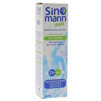 Mini Solution d'eau de mer nez bouché nourrissons enfants adultes Sinomarin - flacon de 30 ml