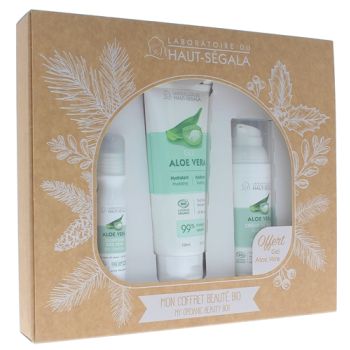 Mon coffret beauté bio à l'aloe-vera Haut-Ségala - coffret contenant 3 produits