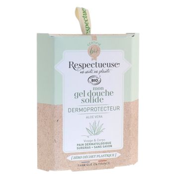 Mon gel douche solide dermoprotecteur bio Respectueuse - pain de 75g