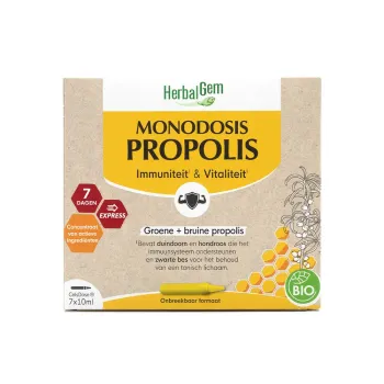 Monodoses de propolis Herbalgem - boite de 7x10ml