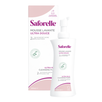 Mousse lavante ultra douce Saforelle - flacon pompe de 250ml