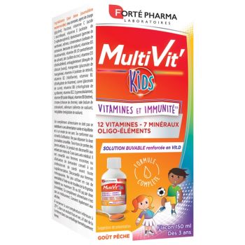 MultiVit'Kids Sirop vitamines et immunité Forté Pharma - flacon de 150 ml