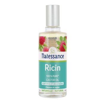 Natessance huile fortifiante ricin cheveux et ongles Léa Nature - flacon de 50 ml