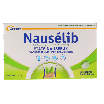 Nausélib états nauséeux Cooper - boîte de 36 comprimés