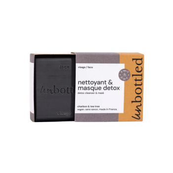 Nettoyant et masque détox visage Unbottled - pain de 90g