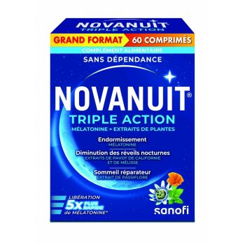 Novanuit triple action Sanofi - boîte de 60 comprimés