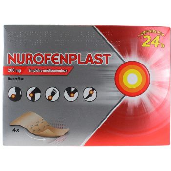 Nurofenplast 200 mg emplâtre médicamenteux - boîte de 4 emplâtres