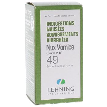 Nux Vomica complexe n°49 Lehning - flacon compte-gouttes de 30ml