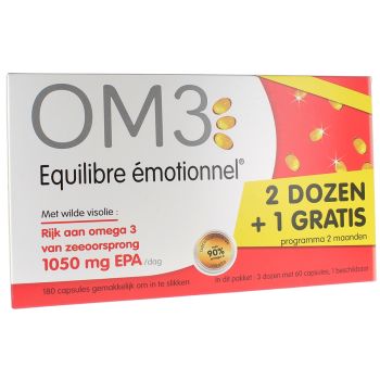 OM3 Equilibre émotionnel pack 2 achetées - 1 offerte : 3 x 60 capsules