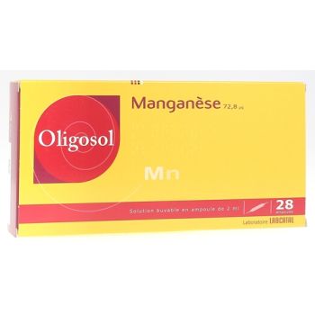 Oligosol manganèse solution buvable 2ml - boîte de 28 ampoules