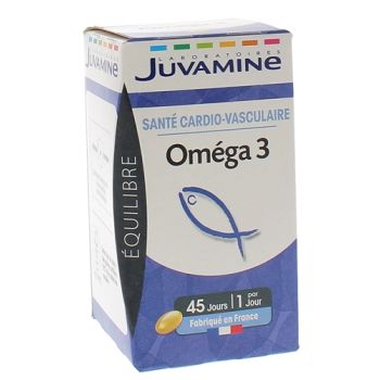 Oméga 3 Santé Cardio-Vasculaire Juvamine - boîte de 45 gélules