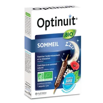 Optinuit sommeil sans accoutumance BIO Nutreov - boite de 20 ampoules