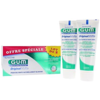 Original White Dentifrice GUM - lot de 2 tubes de 75 ml