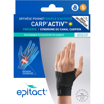 Carp'Activ Orthèse poignet souple d'activité main droite taille S Epitact - 1 orthèse