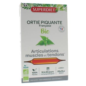 Ortie piquante Bio Super Diet - 20 ampoules de 15 ml