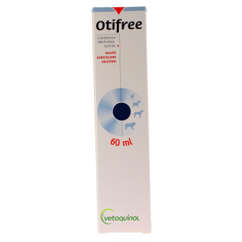 Otifree soluté oriculaire pour les chiens et les chats Vetoquinol - flacon de 60ml