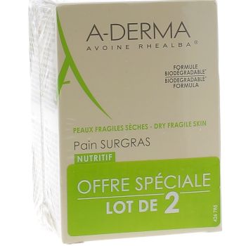 Pain surgras A-Derma - lot de 2 pain de 100 g