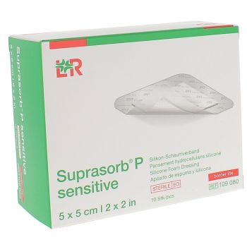 Suprasorb P Sensitive border lite Pansement hydrocellulaire siliconé Lohmann & Rauscher - 10 pansements