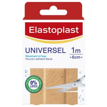 Pansement Universel résistant à l'eau Elastoplast - boîte de 10 pansements 1m x 6cm