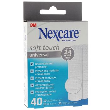 Pansements Soft touch universal Nexcare - boîte de 40 pansements