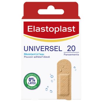 Pansements Universel résistant à l'eau Elastoplast - boîte de 20 pansements