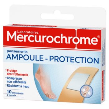 Pansements ampoule-protection Mercurochrome - boite de 10 pansements