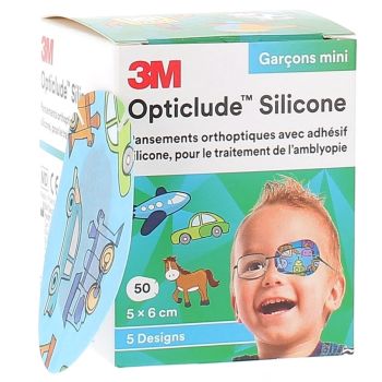 Opticlude Pansements orthoptiques 5x6 cm garçons mini 3M - boite de 50 pansements