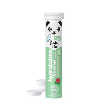 Pastilles hydratation et énergie goût menthe framboise Panda Tea - 20 pastilles effervescentes