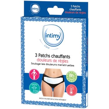 Patchs chauffants douleurs de règles Intimy Care - boîte de 3 patchs