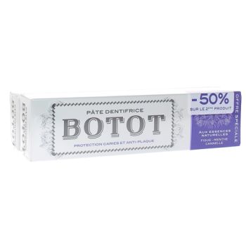 Pâte dentifrice figue menthe cannelle Botot - 2 tubes de 75 ml