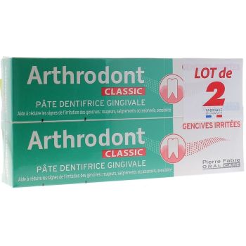 Pâte dentifrice gingivale classic Arthrodont - lot de 2 x 75 ml