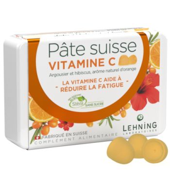 Pâte suisse Vitamine C Lehning - boîte de 40 gommes