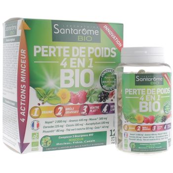 Perte de poids 4 en 1 Bio Santarome Bio - boite de 120 gélules