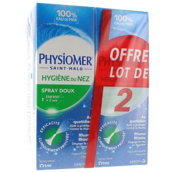 Physiomer hygiène du nez - lot de 2 spray de 135 ml