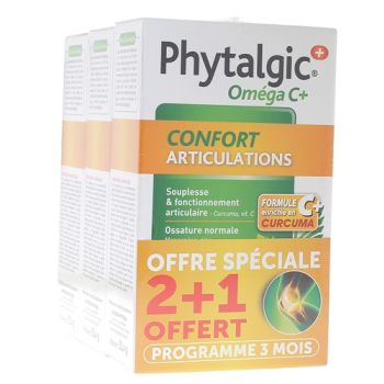 Phytalgic Oméga C+ Confort articulations Nutreov - lot de 3 boîtes de 60 capsules