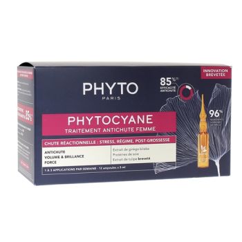 Phytocane traitement anti-chute femme Phyto - 12 ampoules de 5 ml