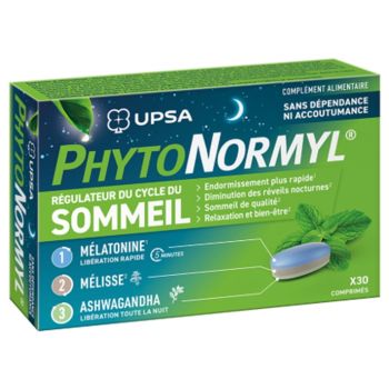 Phytonormyl Sommeil UPSA - boîte de 30 comprimés