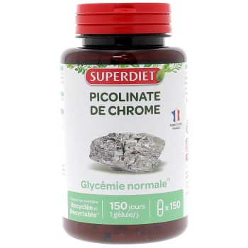 Picolinate de chrome Super Diet - boite de 150 gélules