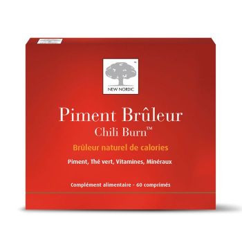 Piment brûleur, brûleur naturel de calories New Nordic - Boîte de 60 comprimés