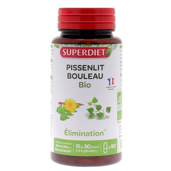 Pissenlit bouleau bio Super Diet - boîte de 90 gélules