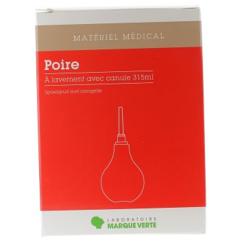 Poire à lavement avec canule Marque Verte - poire de 315 ml