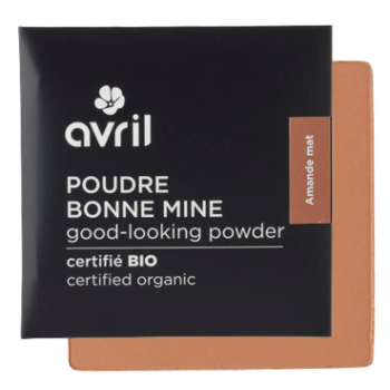 Poudre bonne mine teinte amande mat bio Avril - boîtier de 11g