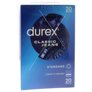 Préservatifs Classic Jeans Durex - boîte de 20 préservatifs