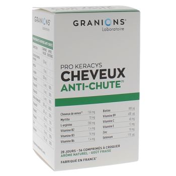 Pro Keracys cheveux anti-chute Granions - boîte de 56 comprimés à croquer