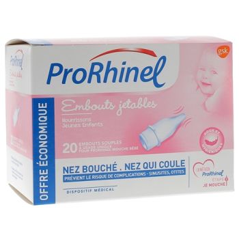 ProRhinel embouts jetables souples - boite de 20 embouts