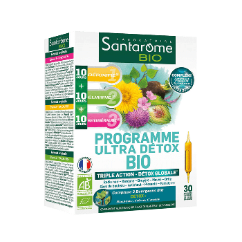 Programme ultra détox BIO Santarome - Boite de 30 ampoules