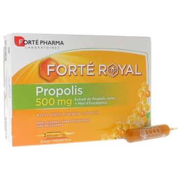 Propolis 500 mg Forte Pharma - boîte de 20 ampoules de 10 ml