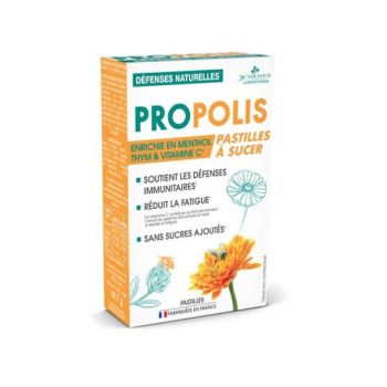 Propolis Pastilles à sucer Les 3 Chênes - boîte de 40 pastilles