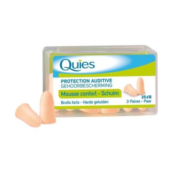 Protection auditive mousse anti-bruit chair Quies - boîte de 3 paires